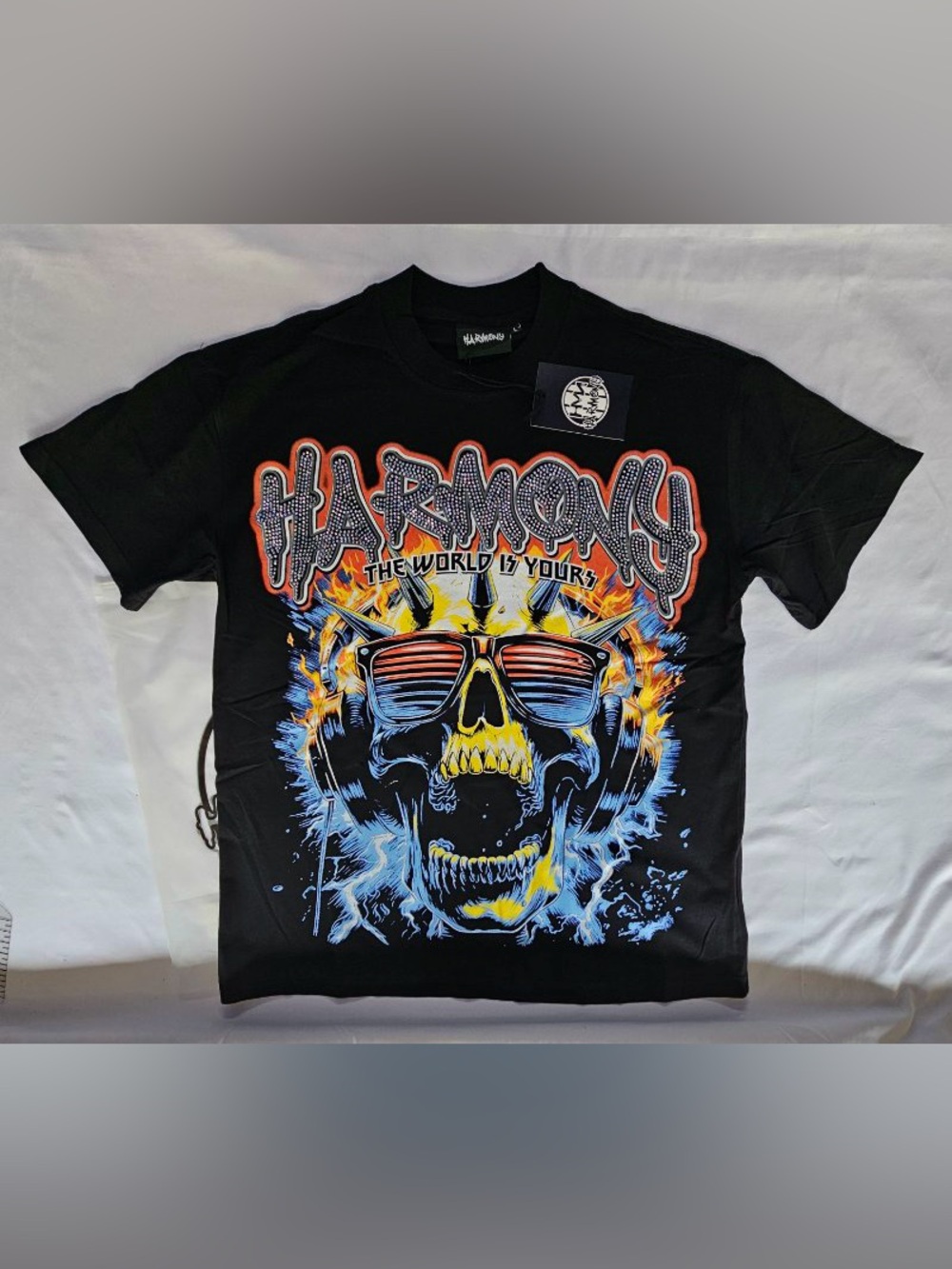 Skull Graphic Short Sleeve Tee - Black